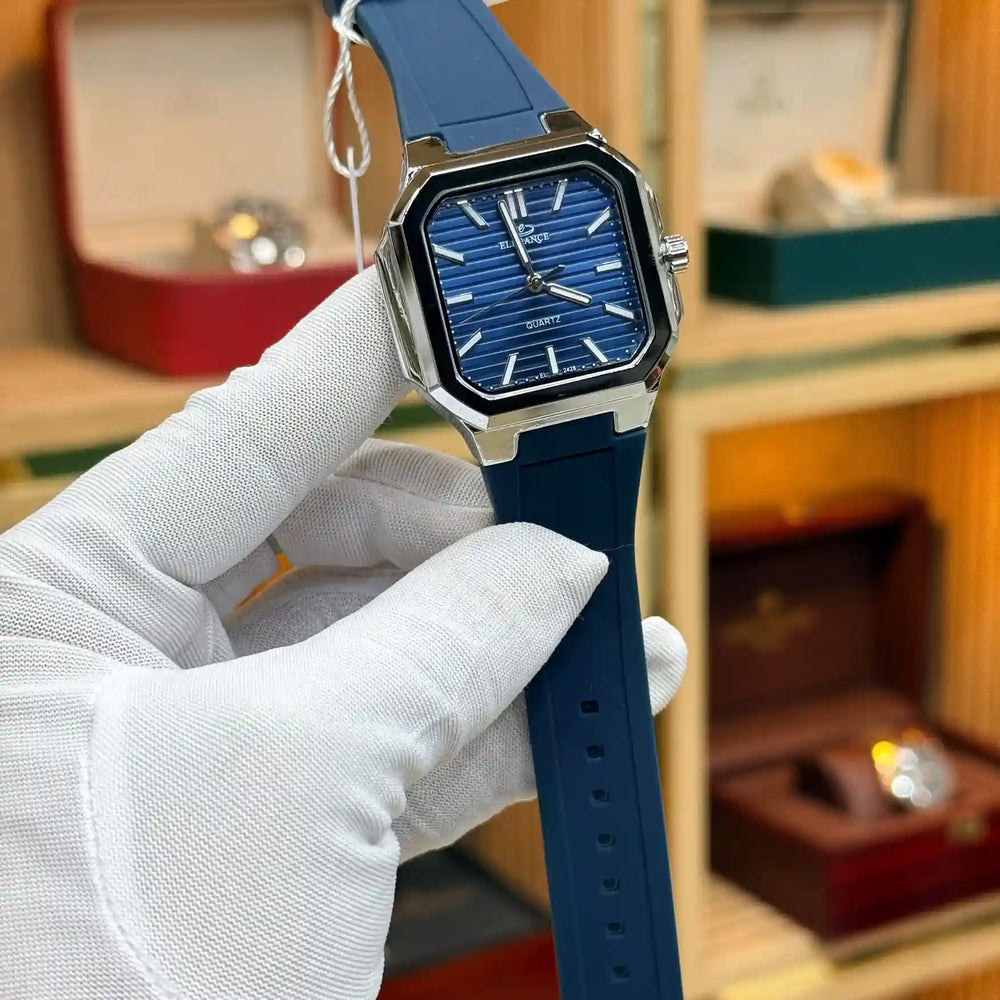 ELEGANCE Original Single Wrist Watch – Quartz Movement with Rubber Strap