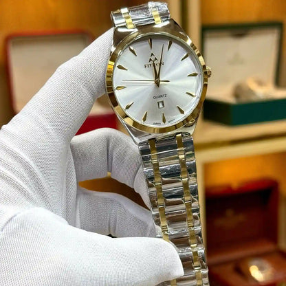 FITRON men’s gold and grey dial quartz watch