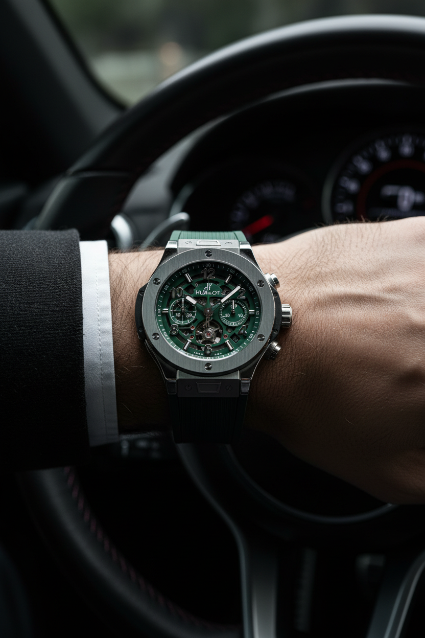 Hublot Green Car Lifestyle