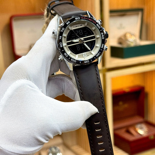 TUBULAR men's chronograph watch with original box and bag